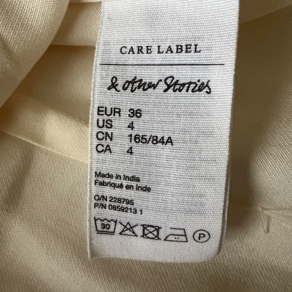 &Others Stories Romantic Puffed Sleeve Blouse Size 4 - Picture 4 of 7